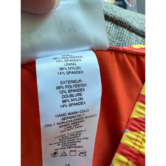 Modcloth The Franky Bird Whimsical High-Waisted Bikini Bottom Orange Plus 1X NWT - Picture 6 of 6